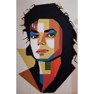 پرتره مایکل جکسون – رنگ اکریلیک روی دیوار 115 .150